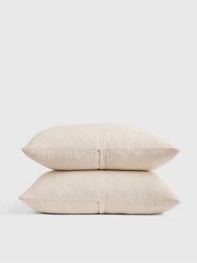 QUINCE Organic Airy Gauze Sham Set Standard Ivory 7561